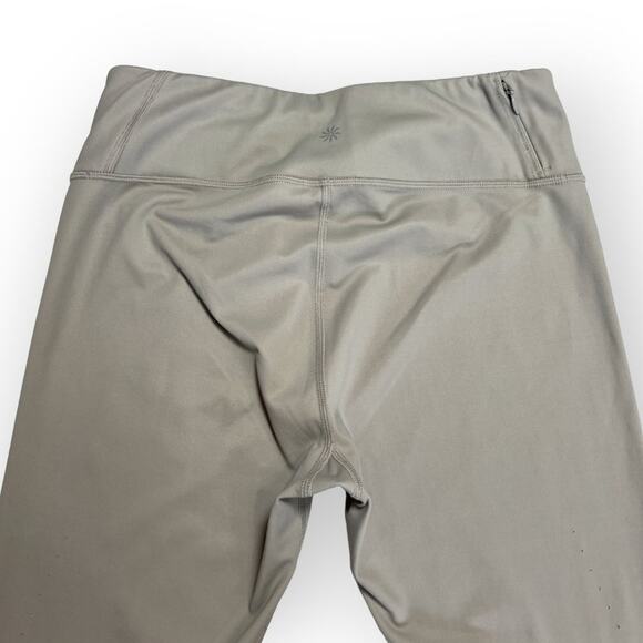 Athleta ContenderĀ Aero 7/8 Tight SIZE M Pebble Gray Zip Pocket Leggings - Picture 9 of 11